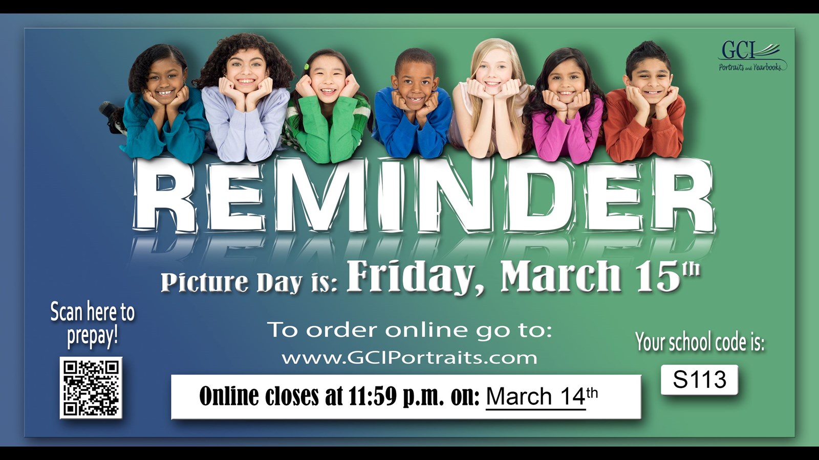 Picture day is March 15